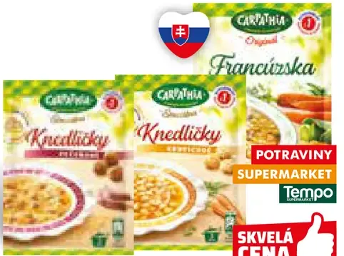 Carpathia polievka Francúzska, Krkovičková, Mexická