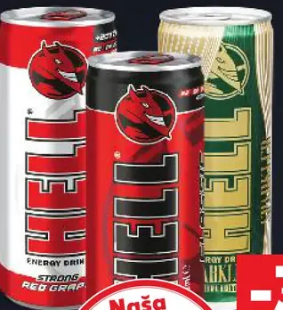 Hell energetický nápoj rôzne druhy plechovka
