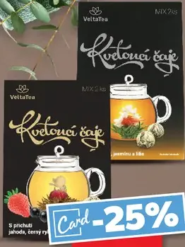 Velta Tea kvitnúci čaj rôzne druhy