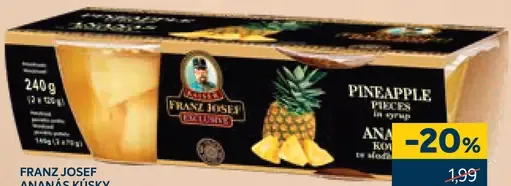Franz Josef ananás kúsky v náleve