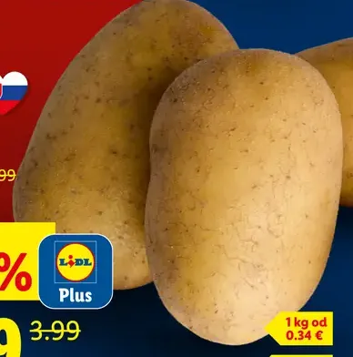 Lidl konzumné zemiaky prané varný typ B – prílohové