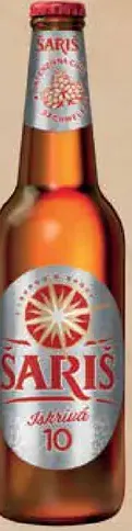 Šariš 10° pivo fľaša
