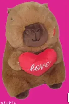 Kapybara so srdcom plyšová hračka
