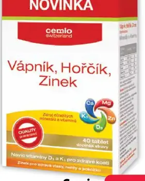 Cemio Vápnik, Horčík, Zinok