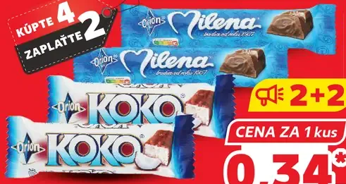 Orion Koko čokoládová tyčinka rôzne druhy