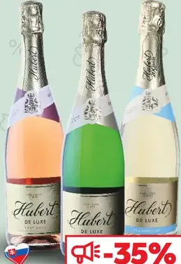 Hubert De Luxe šumivé víno rôzne druhy