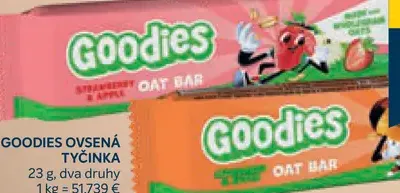 Goodies ovsená tyčinka dva druhy