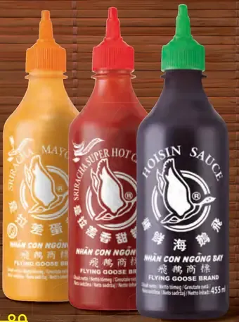 Flying Goose omáčka rôzne druhy