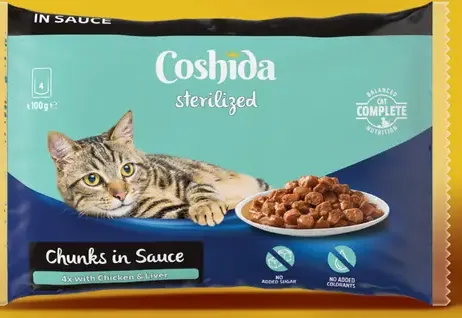 Coshida sterilized kapsičky pre sterilizované mačky chunks in sauce