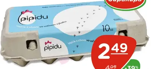 Pipidu vajcia z voľného výbehu M, L