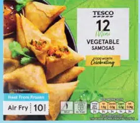 Tesco mini zeleninové samosy mrazené