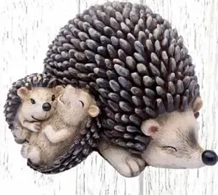 Ježková rodinka záhradná dekorácia