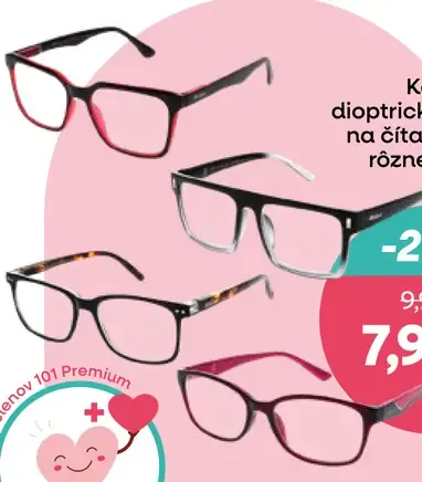 Keen dioptrické okuliare na čítanie kategória 2