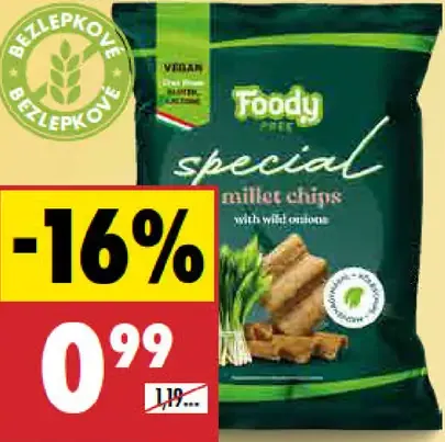 Foody Free šošovicové chipsy rôzne druhy