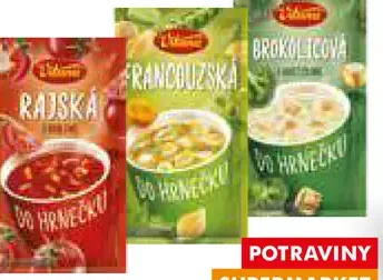 Polievka do hrnčeka rôzne druhy