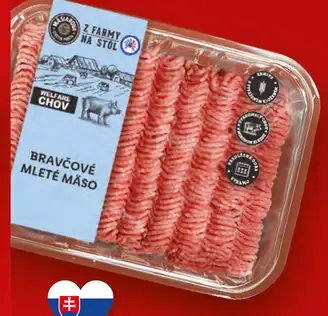 Z farmy na stôl mleté bravčové mäso