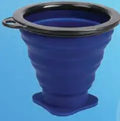 Kempingový hrnček silikónový skladací