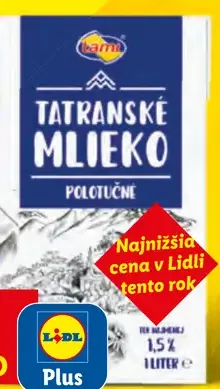 Tami Trvanlivé mlieko polotučné 1,5 % tuku