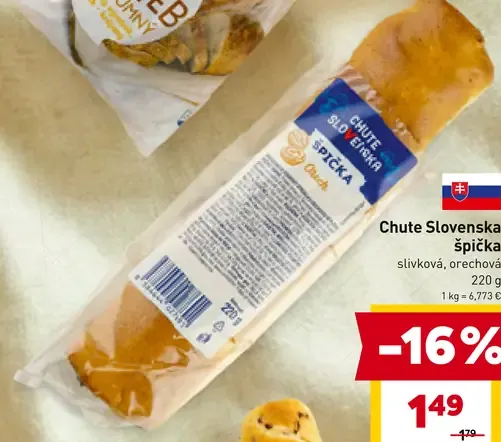 Chute Slovenska špička slivková, orechová