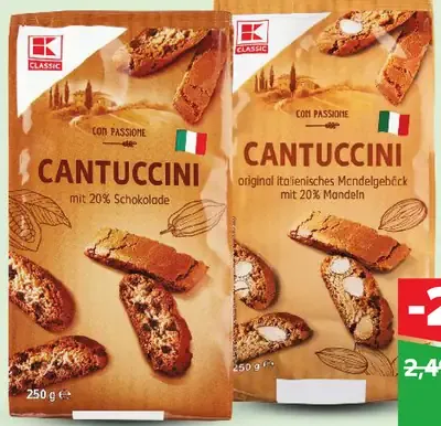 K-Classic Cantuccini 20 % čokoláda