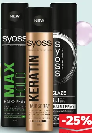 Syoss lak na vlasy rôzne druhy