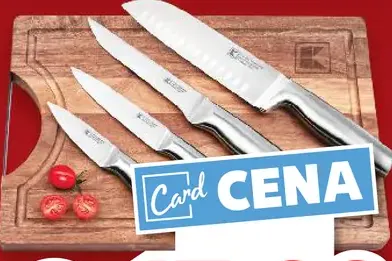 Súprava nožov vrátane drevenej dosky na krájanie